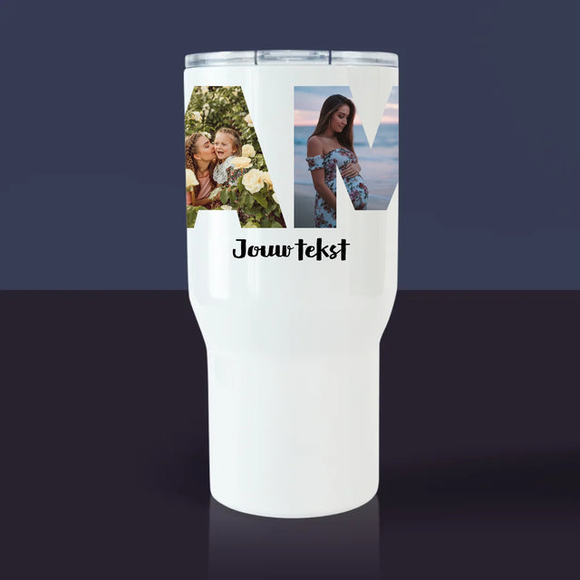 Woord Van Foto'S: Mama - Thermische Mok Wit