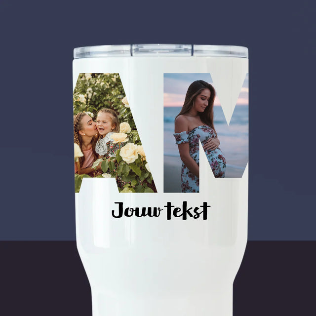 Woord Van Foto'S: Mama - Thermische Mok Wit