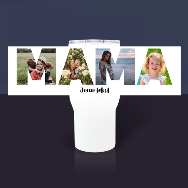 Woord Van Foto'S: Mama - Thermische Mok Wit