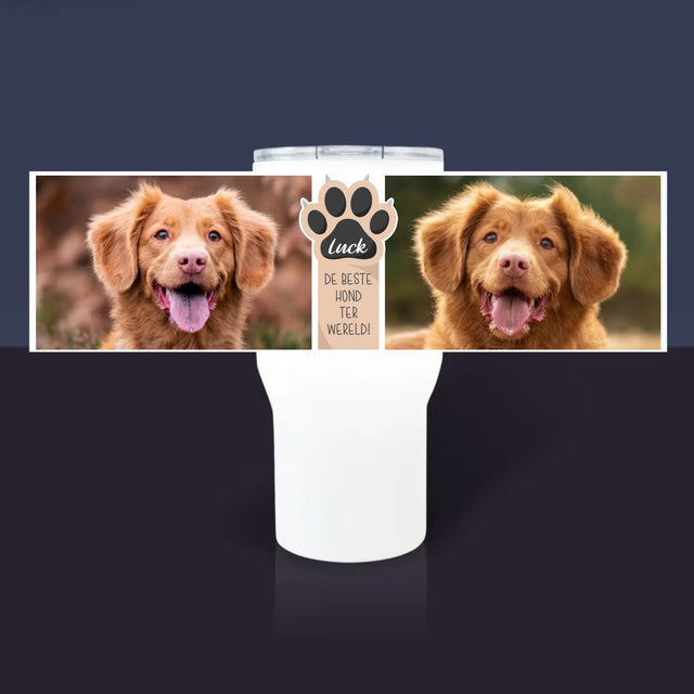 Fotocollage: Beste Hond - Thermische Mok Wit