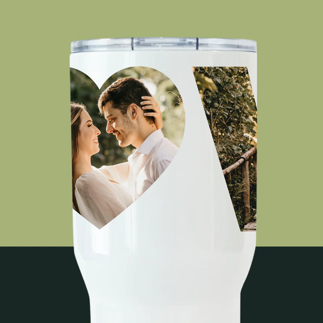 Woord Van Foto'S: Love Met Jouw Foto'S - Thermische Mok Wit