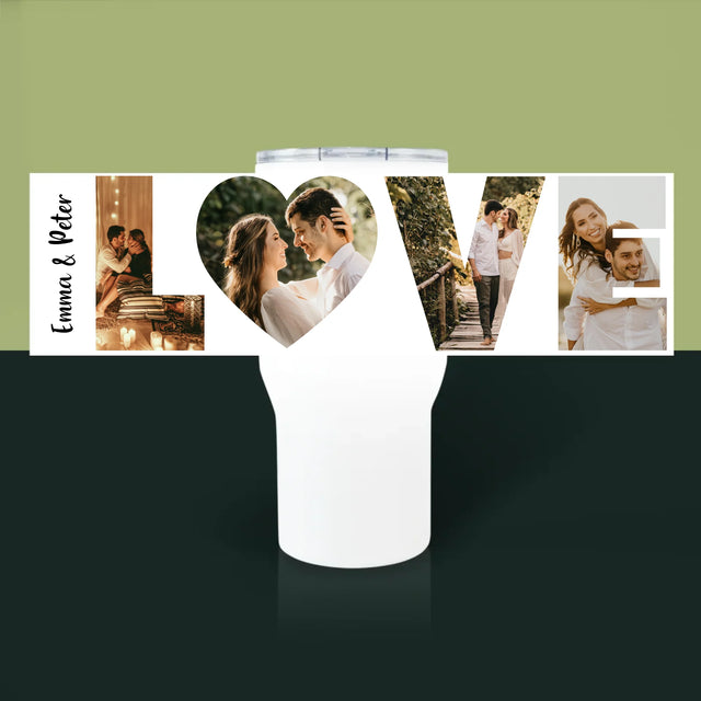 Woord Van Foto'S: Love Met Jouw Foto'S - Thermische Mok Wit