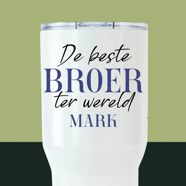 Fotocollage: De Beste Broer - Thermische Mok Wit