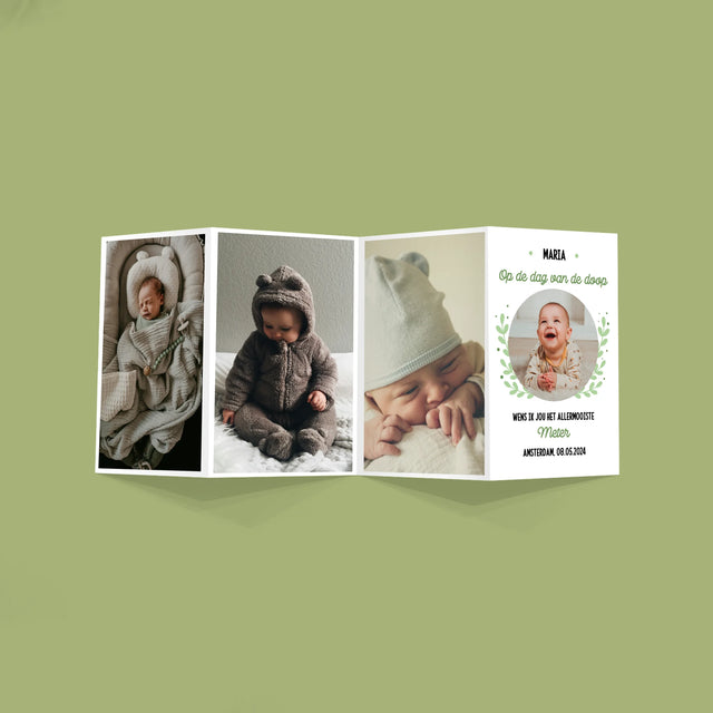 Foto En Handtekening: Ter Gelegenheid Van De Doop - Grote Harmonica Van Foto'S