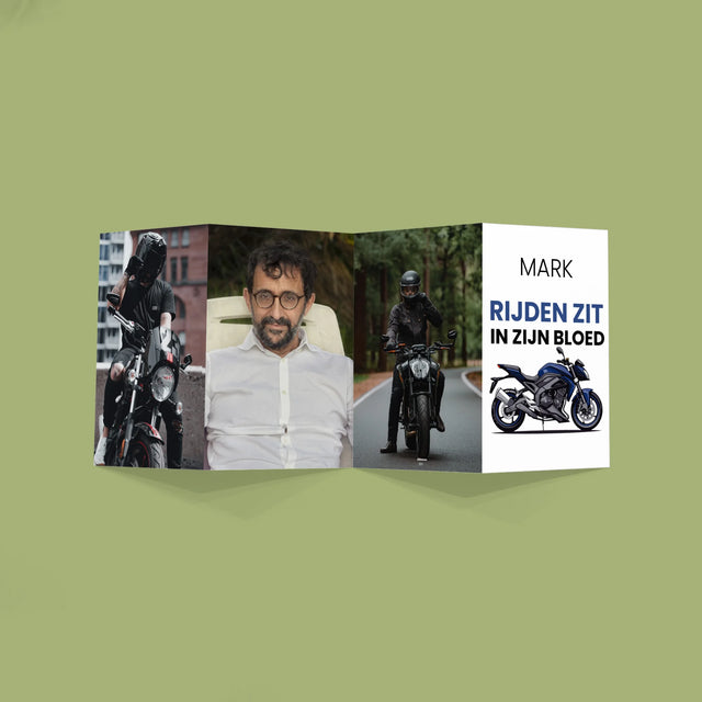 Fotocollage: Rijden Zit In Zijn Bloed - Grote Harmonica Van Foto'S