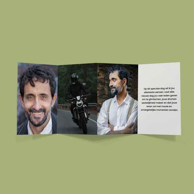 Fotocollage: Rijden Zit In Zijn Bloed - Grote Harmonica Van Foto'S