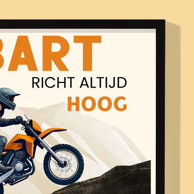 Foto En Handtekening: Richt Altijd Hoog - Afdruk Met Frame 30X40 (Verticaal)