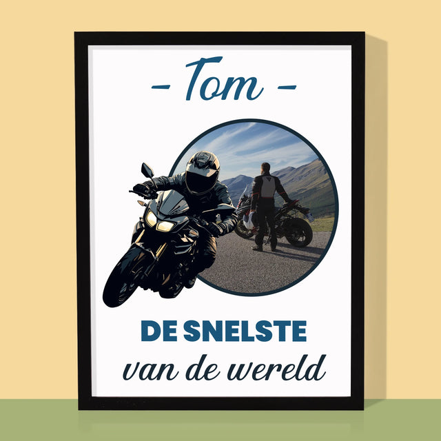 Foto En Handtekening: De Snelste Van De Stad - Afdruk Met Frame 30X40 (Verticaal)