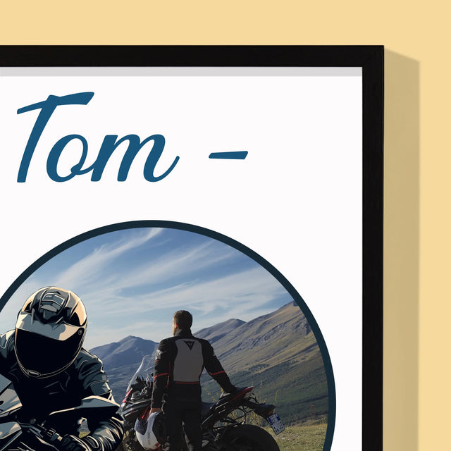 Foto En Handtekening: De Snelste Van De Stad - Afdruk Met Frame 30X40 (Verticaal)