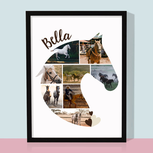 Vorm Van Foto'S: Paard - Afdruk Met Frame 30X40 (Verticaal)