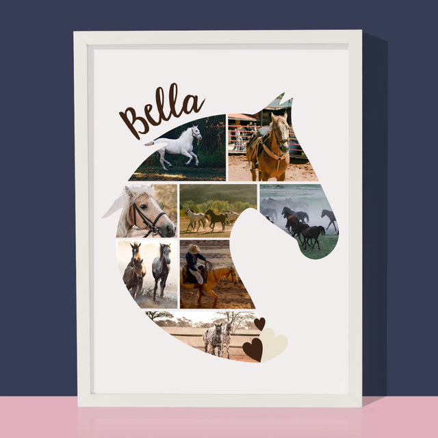 Vorm Van Foto'S: Paard - Afdruk Met Frame 30X40 (Verticaal)