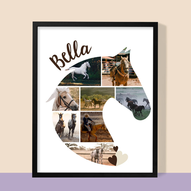 Vorm Van Foto'S: Paard - Afdruk Met Frame 30X40 (Verticaal)