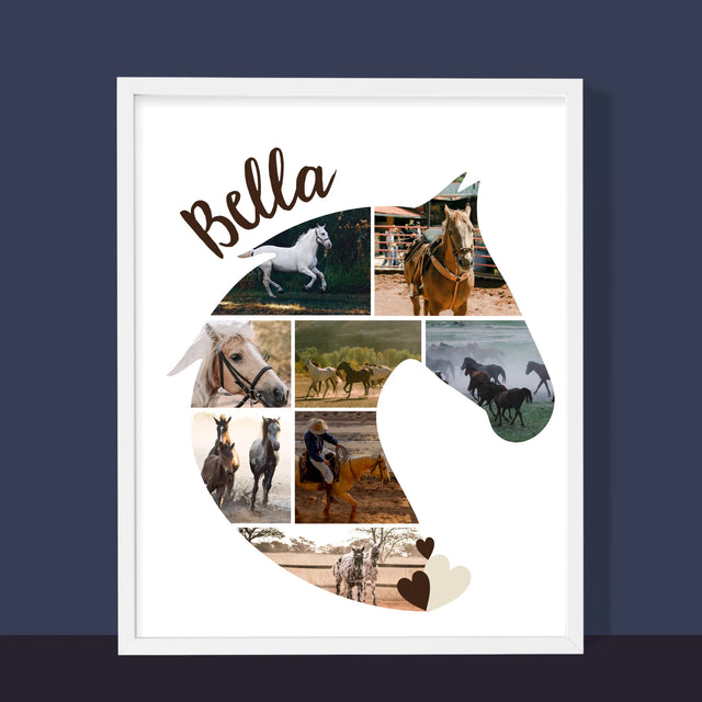 Vorm Van Foto'S: Paard - Afdruk Met Frame 30X40 (Verticaal)