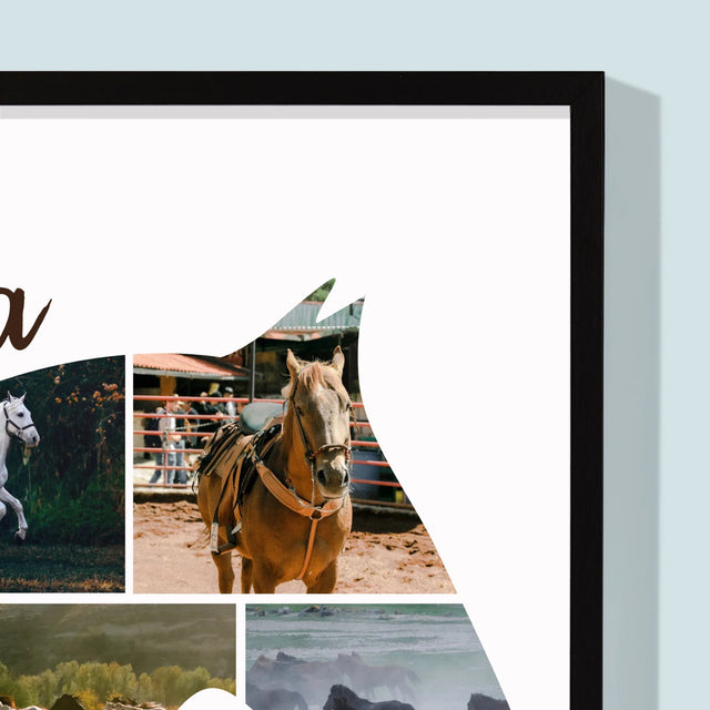 Vorm Van Foto'S: Paard - Afdruk Met Frame 30X40 (Verticaal)