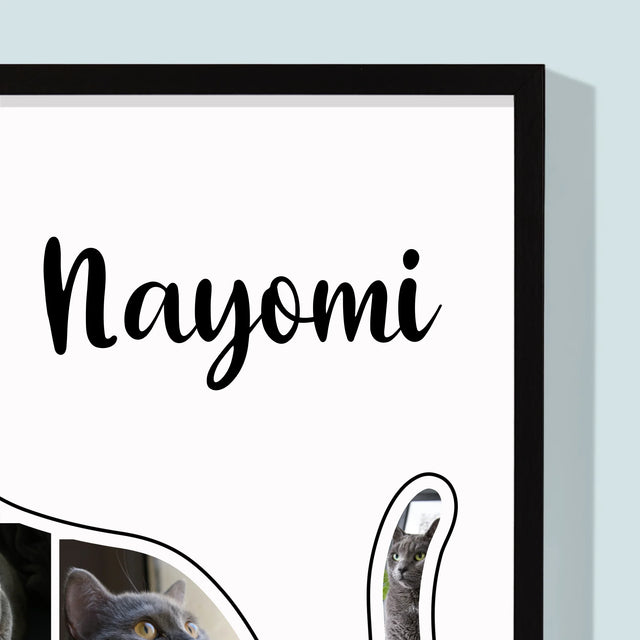 Vorm Van Foto'S: Kat Is De Beste Vriend - Afdruk Met Frame 30X40 (Verticaal)