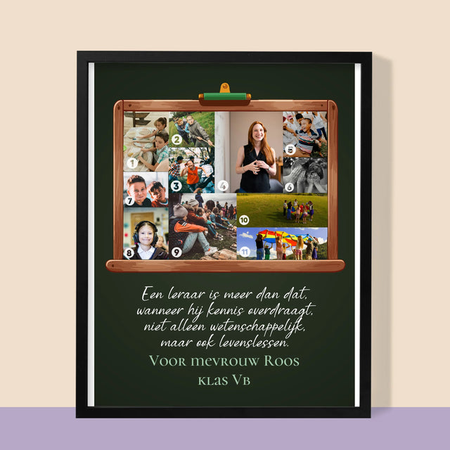Vorm Van Foto'S: Een Leraar Is Meer Dan Dat - Afdruk Met Frame 30X40 (Verticaal)