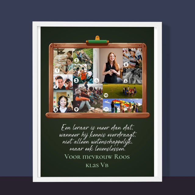 Vorm Van Foto'S: Een Leraar Is Meer Dan Dat - Afdruk Met Frame 30X40 (Verticaal)