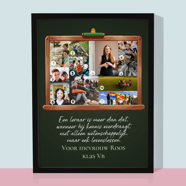 Vorm Van Foto'S: Een Leraar Is Meer Dan Dat - Afdruk Met Frame 30X40 (Verticaal)