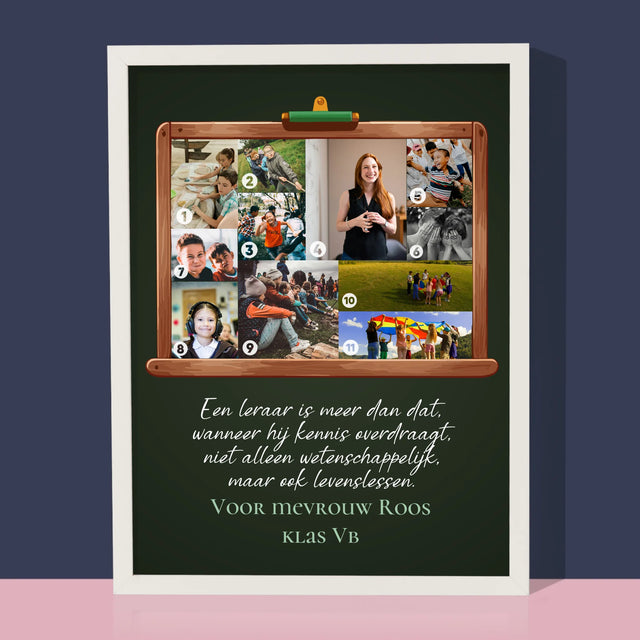 Vorm Van Foto'S: Een Leraar Is Meer Dan Dat - Afdruk Met Frame 30X40 (Verticaal)
