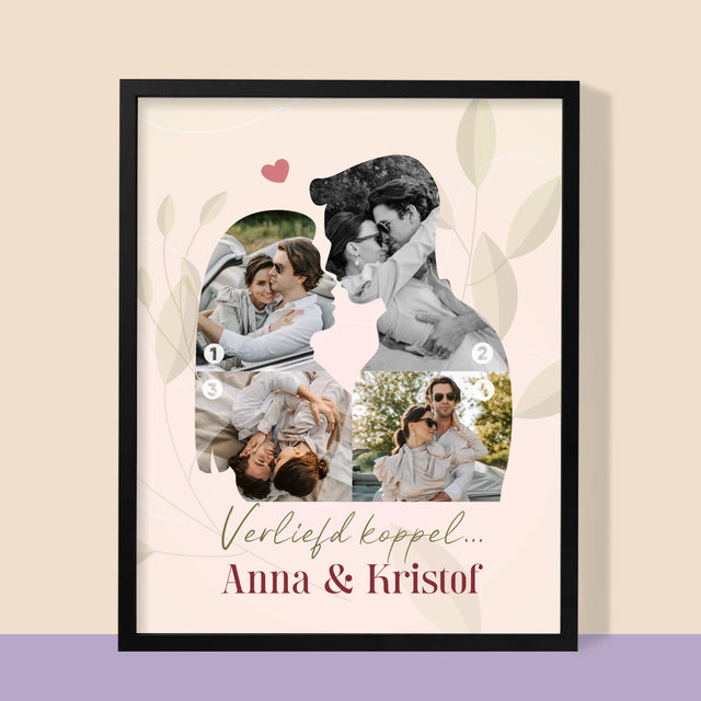 Vorm Van Foto'S: Verliefd Koppel - Afdruk Met Frame 30X40 (Verticaal)