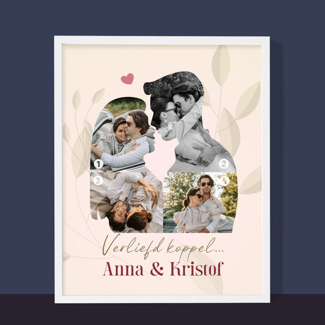 Vorm Van Foto'S: Verliefd Koppel - Afdruk Met Frame 30X40 (Verticaal)