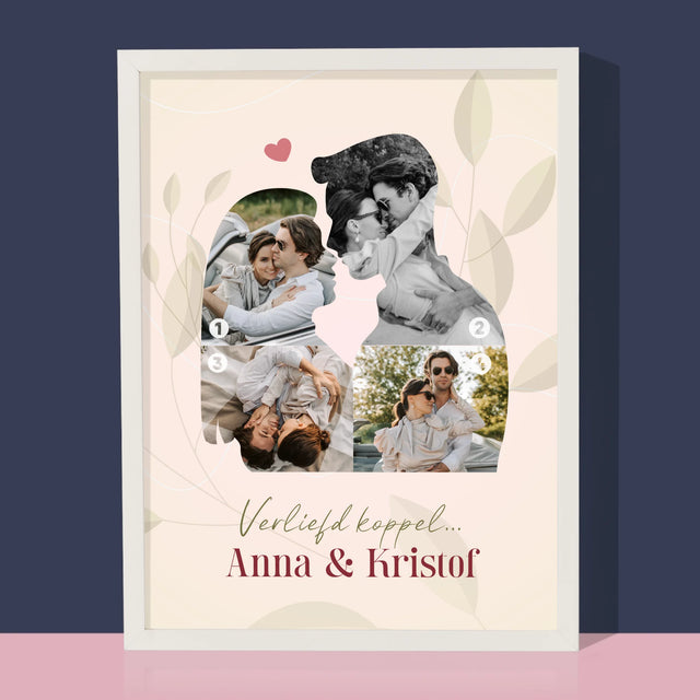 Vorm Van Foto'S: Verliefd Koppel - Afdruk Met Frame 30X40 (Verticaal)