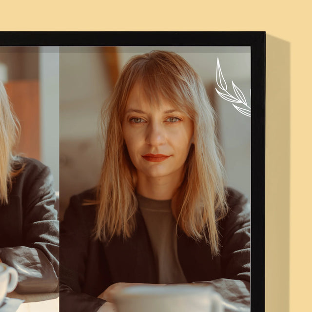 Fotocollage: 40 Jaar Zijn Verstreken - Afdruk Met Frame 30X40 (Verticaal)