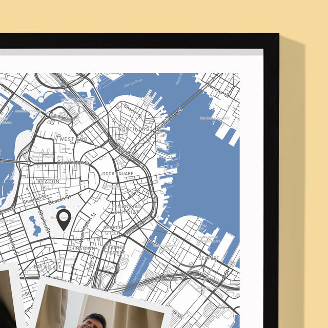 Stadsplastadsplattegrond: Stadskaart: Waar Alles Begon - Afdruk Met Frame 30X40 (Verticaal)