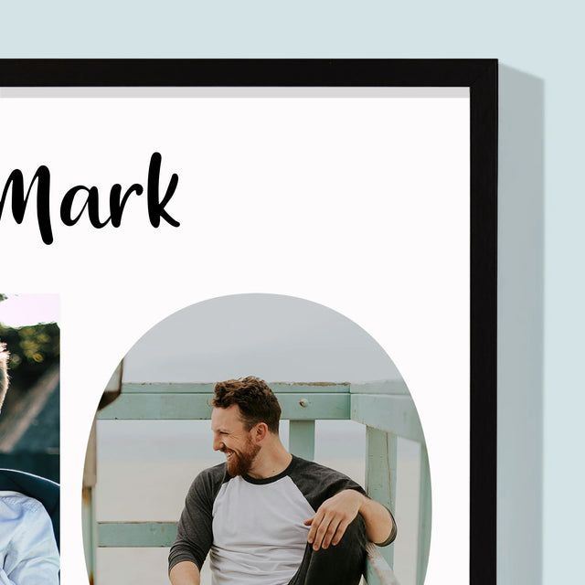 Woord Van Foto'S: 40 Jaar - Afdruk Met Frame 30X40 (Verticaal)