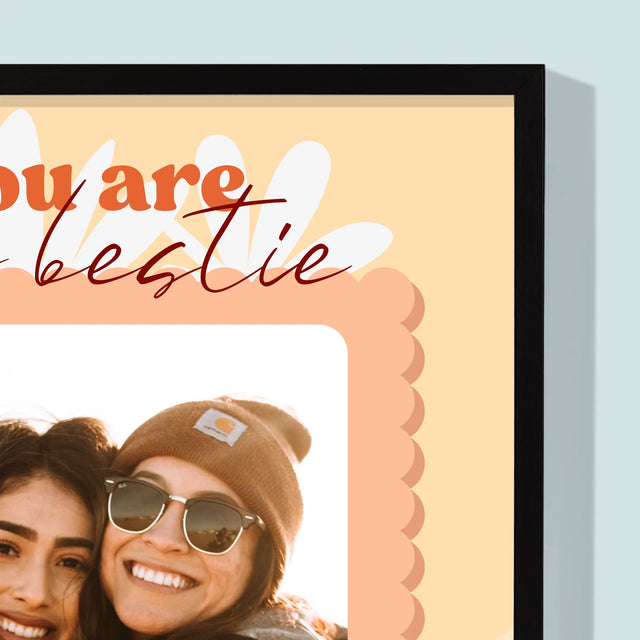 Fotocollage: Besties - Afdruk Met Frame 30X40 (Verticaal)