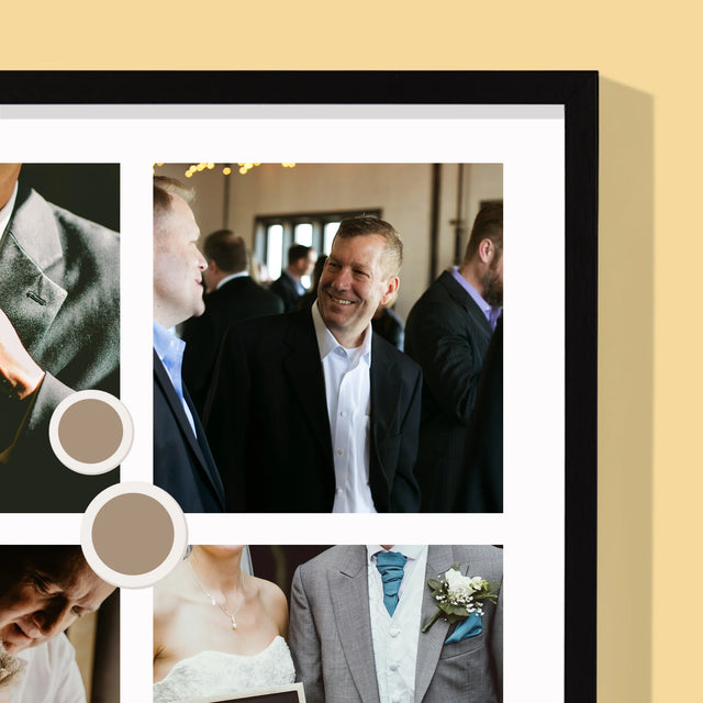 Fotocollage: Bedankt Collage, Bruidsjonker - Afdruk Met Frame 30X40 (Verticaal)