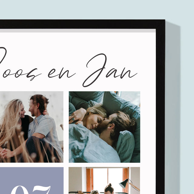 Fotocollage: Beste Momenten - Afdruk Met Frame 30X40 (Verticaal)