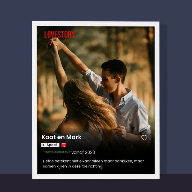 Foto En Handtekening: Poster Netflix - Afdruk Met Frame 30X40 (Verticaal)