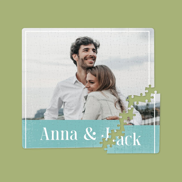 Fotocollage: Namen, Koppel - Puzzel