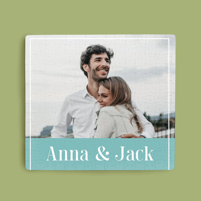 Fotocollage: Namen, Koppel - Puzzel