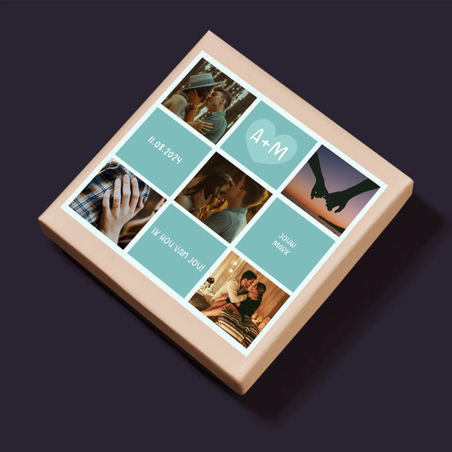 Fotocollage: Initialen Ik Hou Van Jou - Puzzel