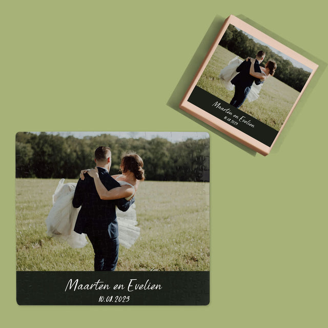 Foto En Handtekening: Trouwfoto - Puzzel