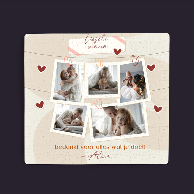 Fotocollage: Ik Hou Van Jou, Mama - Puzzel