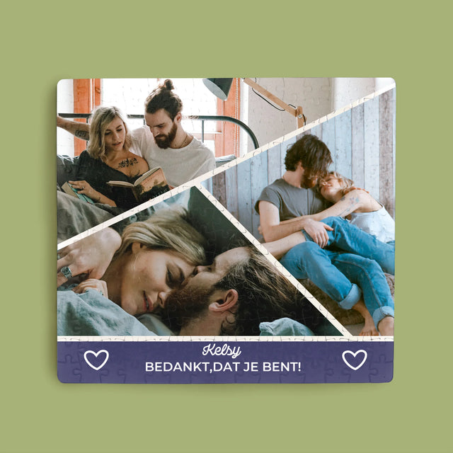 Fotocollage: Bedankt, Dat Je Er Bent - Puzzel