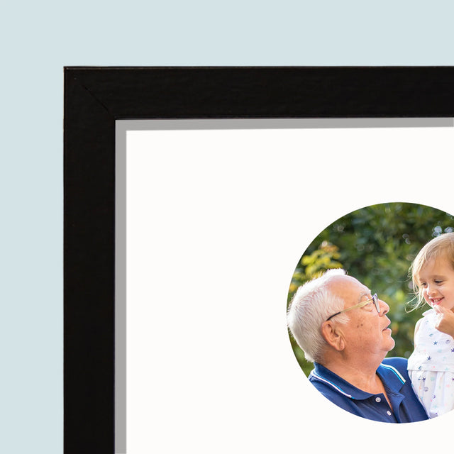 Woord Van Foto'S: Opa - Afdruk Met Frame 20X40 (Horizontaal)