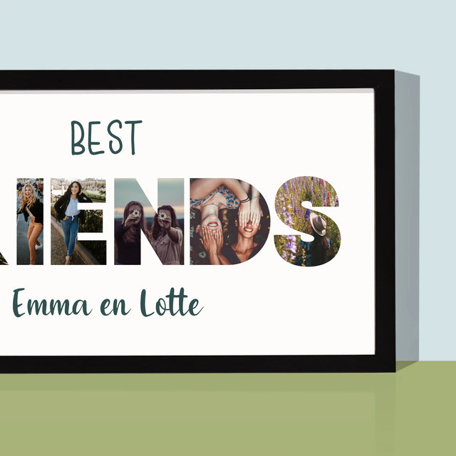 Woord Van Foto'S: Friends - Afdruk Met Frame 20X40 (Horizontaal)
