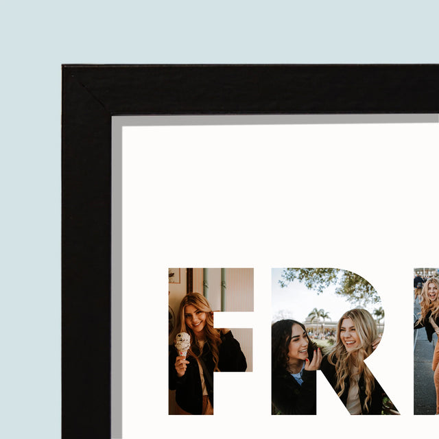 Woord Van Foto'S: Friends - Afdruk Met Frame 20X40 (Horizontaal)