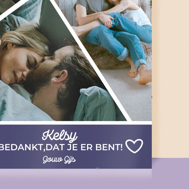 Fotocollage: Bedankt, Dat Je Er Bent - Poster