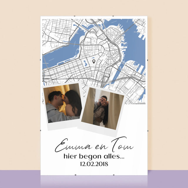 Stadsplastadsplattegrond: Stadskaart: Waar Alles Begon - Poster