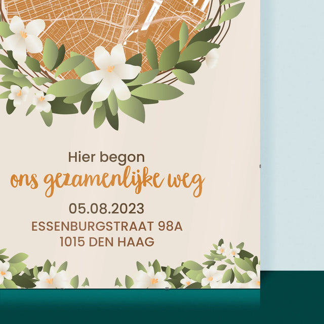 Stadsplastadsplattegrond: Stadskaart: Begin Van Gezamelijke Weg - Poster