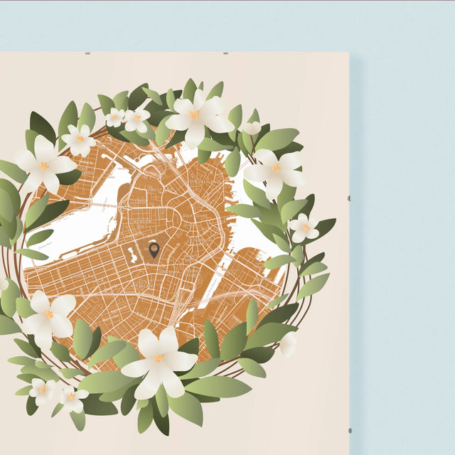 Stadsplastadsplattegrond: Stadskaart: Begin Van Gezamelijke Weg - Poster