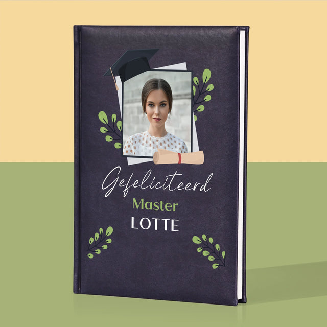 Foto En Handtekening: Gefeliciteerd, Master - Notitieboek