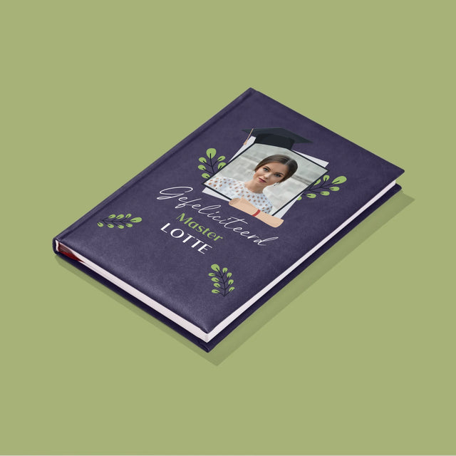 Foto En Handtekening: Gefeliciteerd, Master - Notitieboek