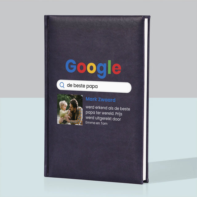 Foto En Handtekening: Beste Papa, Google-Score - Notitieboek