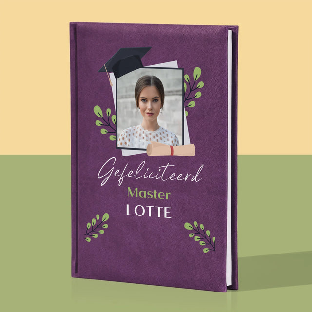 Foto En Handtekening: Gefeliciteerd, Master - Notitieboek